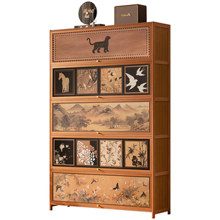 鞋柜家用门口入户收纳柜一体靠墙走廊鞋架子2025新款爆款高档多层