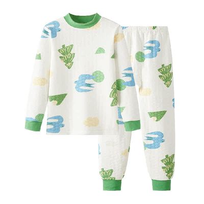 红豆儿童加厚空气棉内衣套装