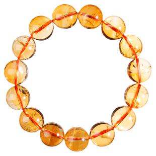 瓦萨比天然巴西黄水晶手链黄塔晶男情侣手串送女朋友礼物时尚饰品