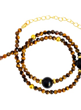 新中式天然黄虎眼手链