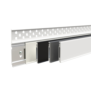 超薄金属极窄PVC预埋免开槽内嵌铝合金踢脚线新型平墙地脚线美通