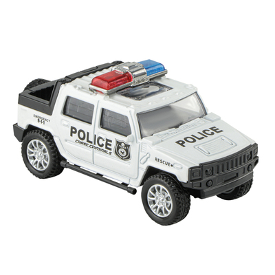 警车男孩回力合金车身玩具