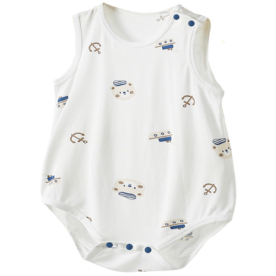 婴儿包屁衣夏季薄款冰丝凉感