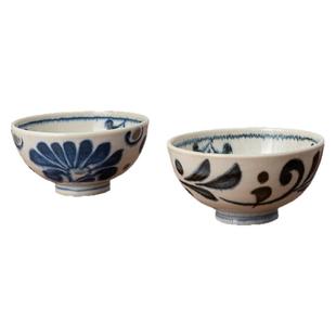 美浓烧进口琉球花4.8英寸米饭碗日式家用吃饭喝汤大容量餐具