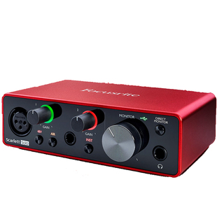 福克斯特Focusrite Scarlett Solo四代USB外置声卡专业录音棚吉他
