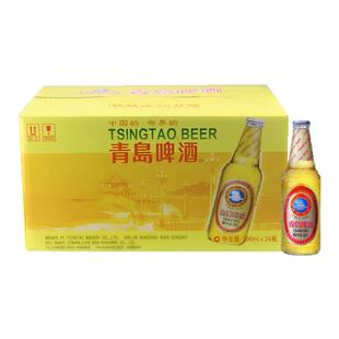 青岛啤酒小白金玻璃瓶啤酒296ml*24瓶拉格正宗一厂登州路56号生产
