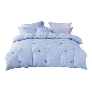 水星儿童家纺纯棉被套母婴A类冰极星全棉抗菌印花被套全棉被罩