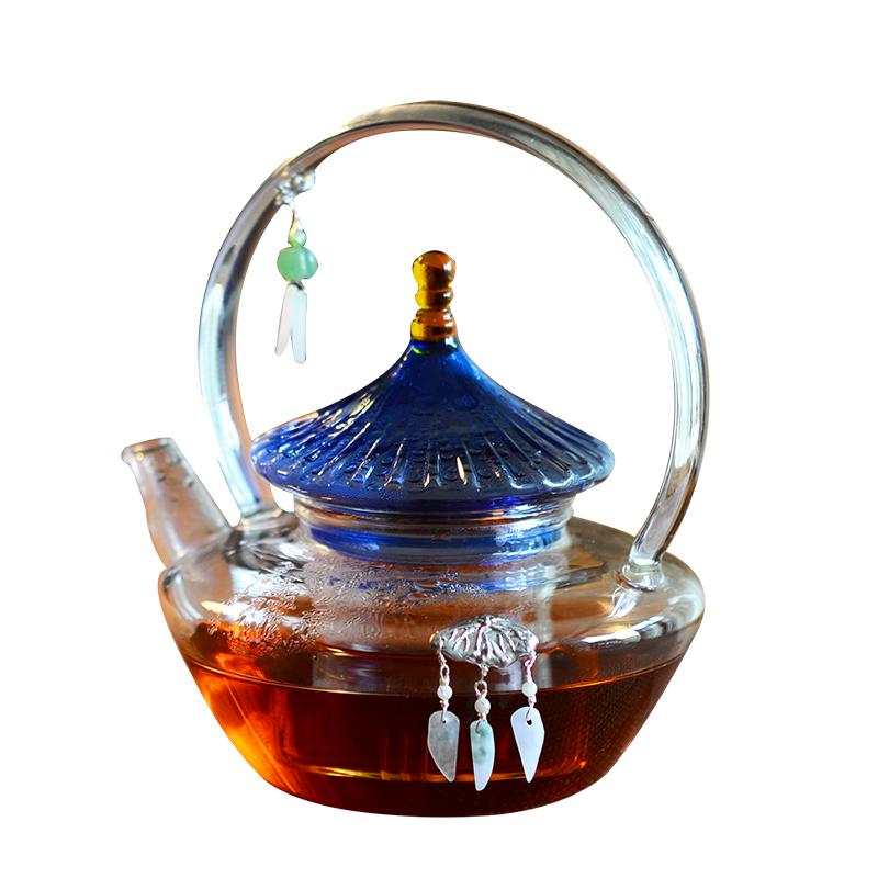 皂角树下高硼硅耐热玻璃煮茶壶