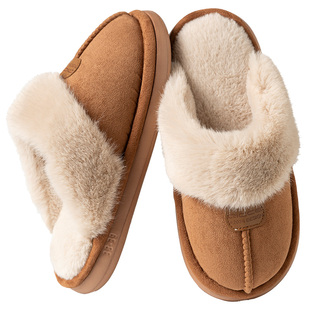 男士棉拖鞋秋冬季2025新款室内家居保暖厚底高级感情侣拖鞋女冬天