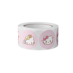 卡通KT头像卷卷贴老师奖励贴纸学生手账手机装饰贴外卖包装封口贴