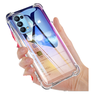 UFT适用于opporeno5pro手机壳reno5pro保护套四角透明硅胶全包气囊防摔reno5pro+简约男女款软壳