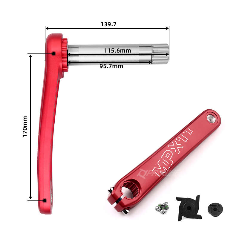 prowheel浩盟MPX11自行车山地车中空一体单盘左右曲柄GXP直装牙盘