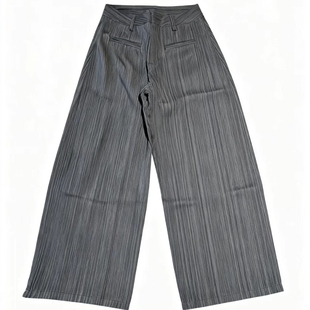 COLDSTONE复古老钱风条纹西裤慵懒风阔腿裤男女宽松垂感直筒休闲