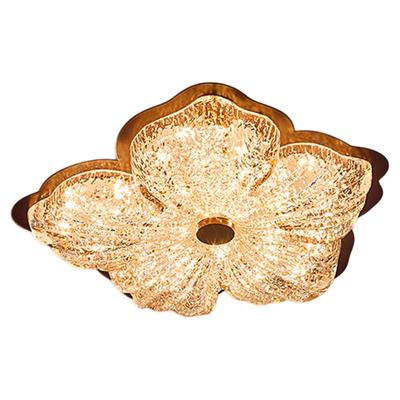 帕莎 卧室吸顶灯 法式中古风金箔花朵轻奢高级感护眼书房主卧灯