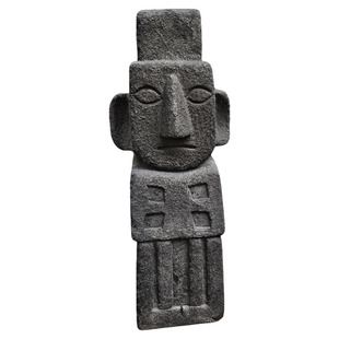 韩国传统石雕石头爷爷石雕将军文官武将远古石雕守护神摆件