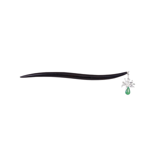 原创设计新中式轻奢高级感发簪子S925纯银国轻古风黑檀木清冷头饰