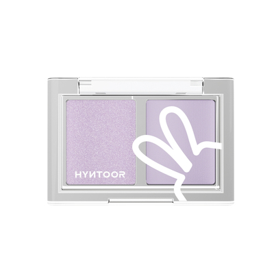 【重磅上新】HYNTOOR黑兔降温双色眼影盘哑光缎光爆闪银色紫色