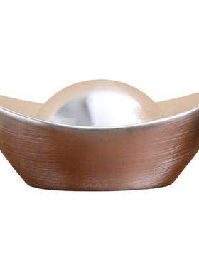 晨翔瓷胎鎏银元宝摆件聚宝盆装饰