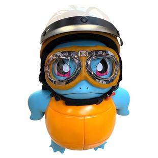 正版傲娇杰尼龟生气大号手办摆件装饰车顶带头盔帽子披风玩偶配件