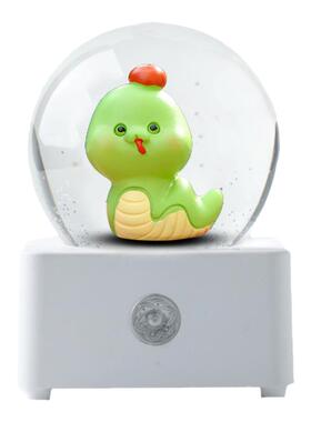 十二生肖属蛇年水晶球音乐盒