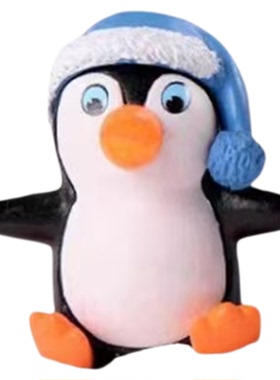 微景观创意可爱冬装企鹅公仔装饰