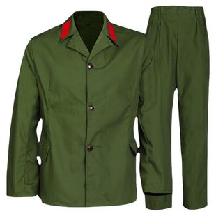 正规芳华的确良65式军套装女兵军衣军绿色女士长款小翻领65式衣服