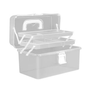 全透明家用整理盒三层大容量应急收纳盒手提分格收纳盒家庭手提箱常备药盒儿童玩具收纳箱多层化妆多功能塑料