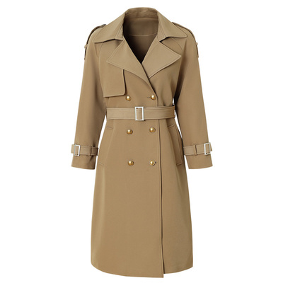 海青蓝风衣大衣外套女