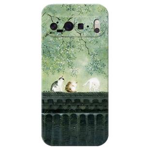 文艺小猫咪适用谷歌Pixel10手机壳9pro/8/7/6A小清新XL可爱卡通简约女款耐脏软