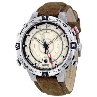天美时Timex航海家多功能大表盘户外运动潮汐指南针男手表 T2N721