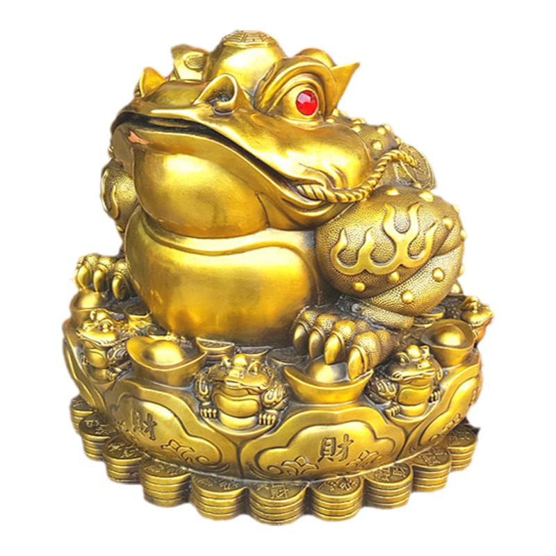 铜金蟾中式客厅店铺铸造摆件