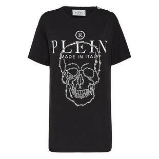 PHILIPP PLEIN 女士骷髅图案短袖圆领T恤