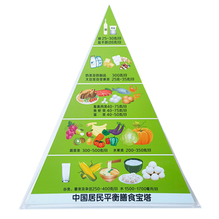 营养指导模型食物交换份仿真食品中国居民平衡膳食宝塔模型通用版
