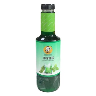 薄荷糖浆1kg 薄荷奶绿冰粉奶茶店商用食用绿薄荷汁浓缩汁风味糖浆