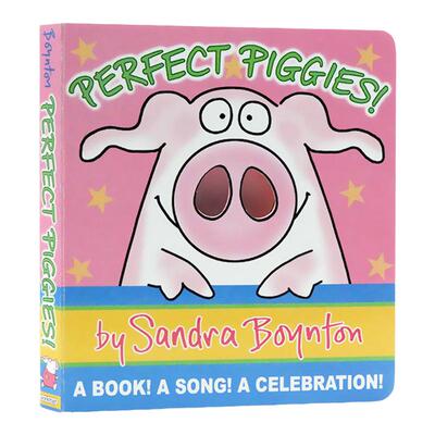 进口英文原版值班 完美的小猪 Perfect Piggies! 纸板书 名家Sandra Boynton 洞洞书 儿童英语启蒙图画书