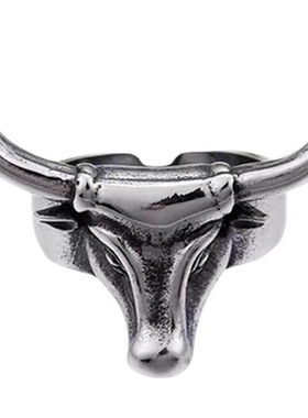 狼王复古朋克蛇戒指可调节开口