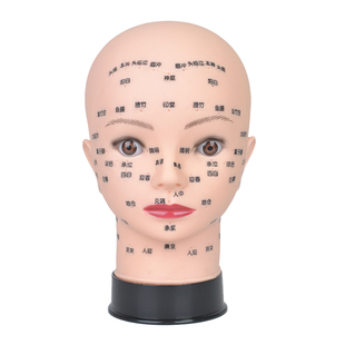 美容院练习手法假人头模型面部洗脸穴位按摩模特头美容公仔光头女