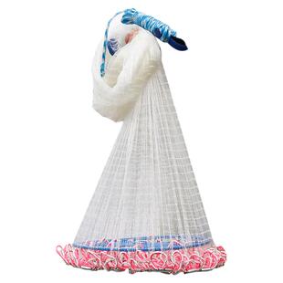 大飞盘式撒网旋网手抛网自动捕鱼网加粗鱼网链条网抓鱼捞鱼神器