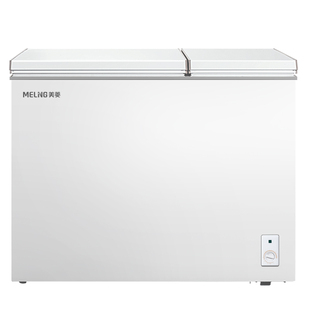 美菱冰柜双温家用小型冷藏冷冻两用卧式冷柜商用大容量节能双开门