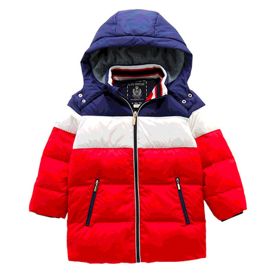 IVY HOUSE常春藤童装男童冬季新款白鸭绒拼接羽绒服中长外套防风