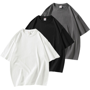 NASA联名夏季美式纯棉短袖t恤男女款休闲宽松圆领五分袖上衣服衫