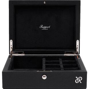 Rapport英国首饰盒Tuxedo优雅皮革珠宝盒进口袖扣盒饰品盒