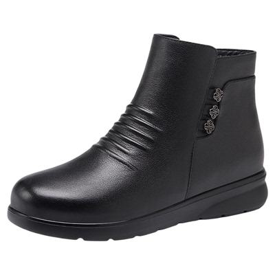 红蜻蜓冬季女鞋靴中筒短靴