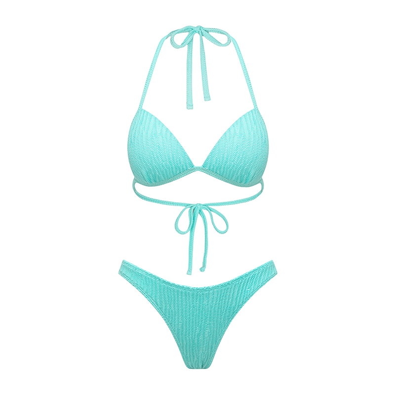 Yukari swim欧美ins风比基尼小胸性感三点式泳衣女分体显瘦bikini