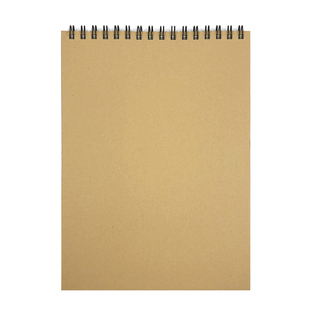 a3牛皮纸硬壳线圈本a4上翻竖翻笔记本a5空白学生日记横线页a6小本子复古简约考研考试专用画画空白草稿本本子