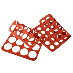 三能模具 圆型瓦片酥模24连SN0562 圆形硅胶模 薄饼模40连SN0561