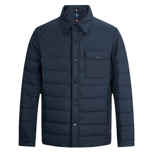 LONDA伦德马冬季新款商务休闲翻领羽绒服保暖宽松行政夹克外套男