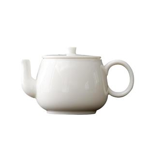 德化白瓷茶壶羊脂玉瓷功夫茶具泡茶器带球状过滤孔纯色单壶陶瓷壶