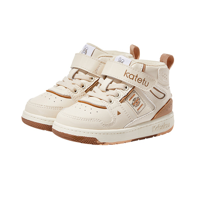 卡特兔儿童板鞋中高帮加绒二棉鞋