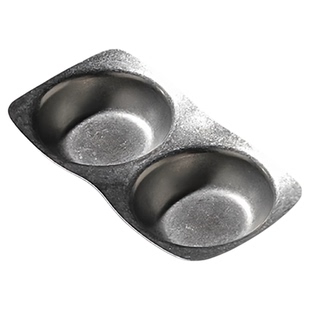 复古304不锈钢火锅调料碟餐具做旧韩式烤肉味碟两三格酱料味碟子